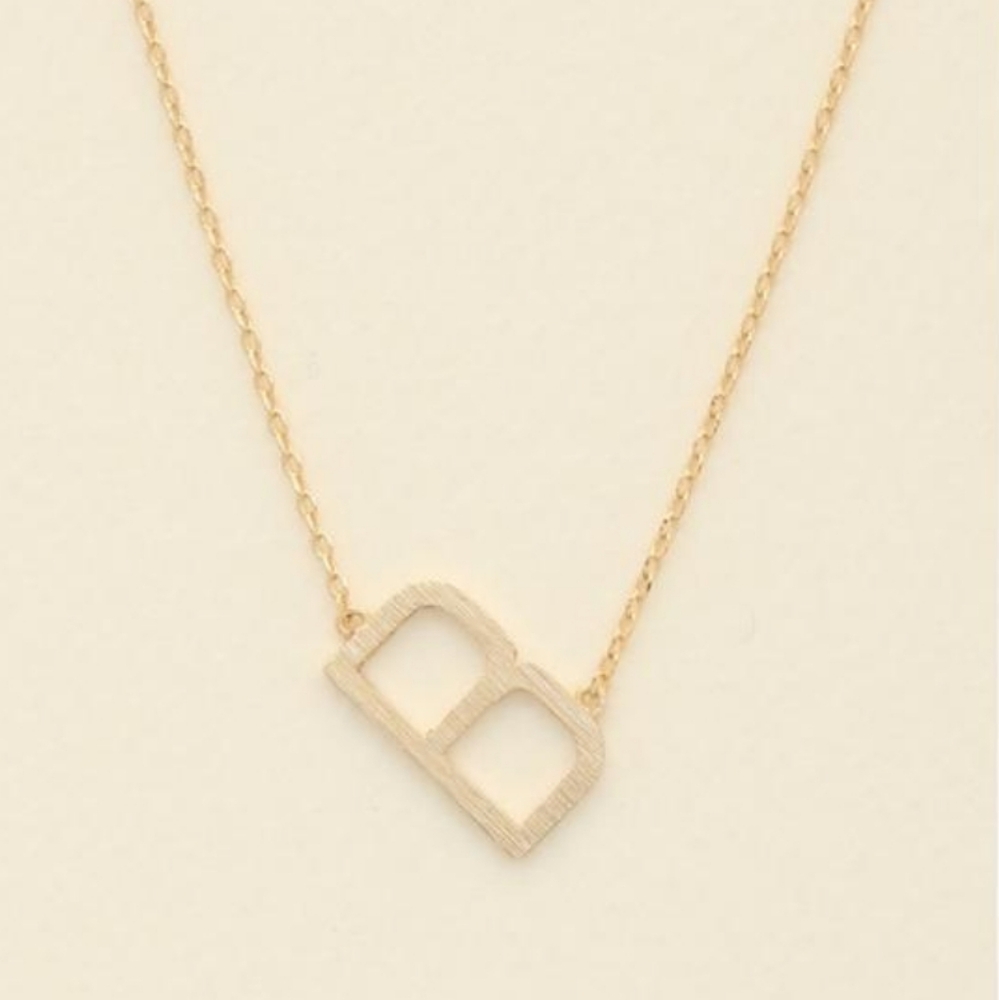 K23 INITIAL NECKLACES Gold Dipped, Brass 17" + 2" extension - Picture 2 of 11